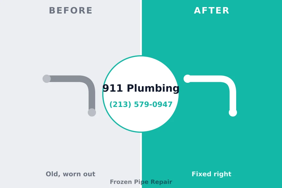 Before and after: plumbing repair Port Reading, NJ
